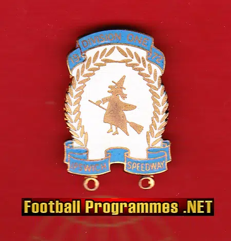 Ipswich Speedway Badge - Division One - 1972