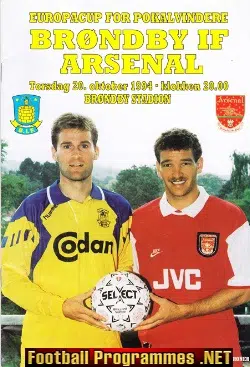 Brondby IF v Arsenal 1994 - Denmark
