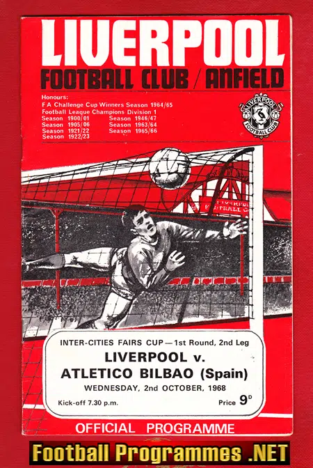 Liverpool v Atletic Bilbao 1968 - Fairs Cup