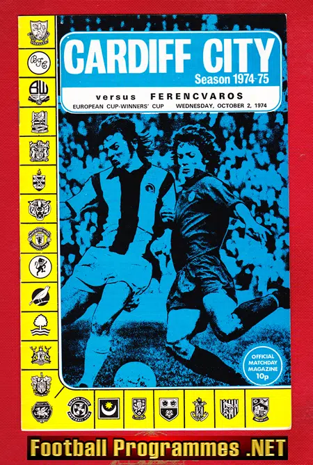 Cardiff City v Ferencvaros 1974 – ECWC