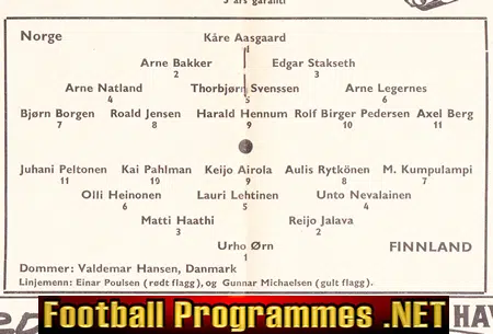Norway v Finland 1960 - Ulleval Stadion