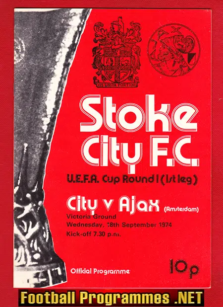 Stoke City v Ajax 1974 – UEFA Cup at Victoria Ground