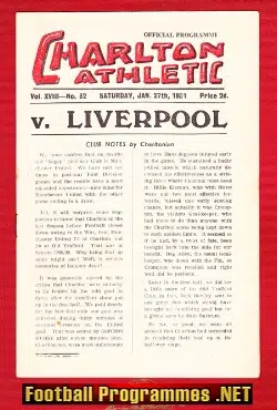 Charlton Athletic v Liverpool 1951