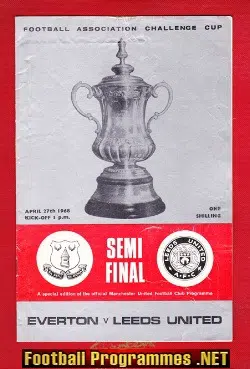 Leeds United v Everton 1968 - FA Cup Semi Final at Old Trafford