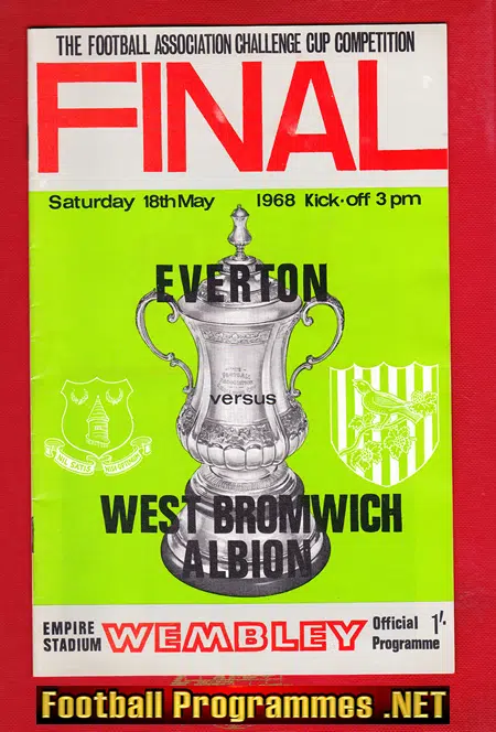 West Bromwich Albion v Everton 1968 – FA Cup Final Wembley