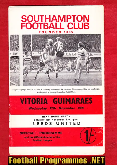 Southampton v Vitoria Guimaraes 1969 – Portugal Football Team