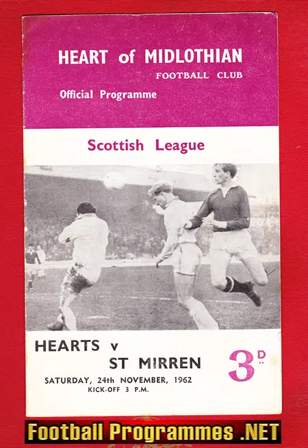 Heart Of Midlothian v St Mirren 1962