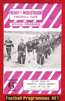 Heart Of Midlothian v Raith Rovers 1961