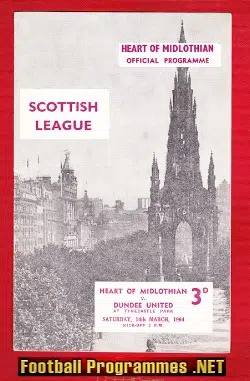 Heart Of Midlothian v Dundee United 1964