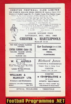 Chester v Hartlepool United 1963