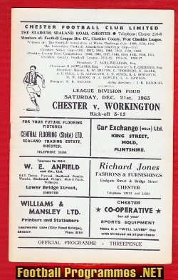 Chester v Workington 1963