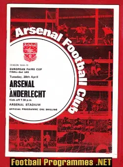 Arsenal v Anderlecht 1970 – European Fairs Cup Final