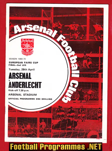 Arsenal v Anderlecht 1970 – European Fairs Cup Final
