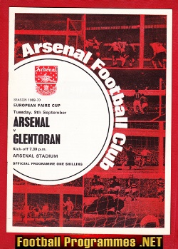 Arsenal v Glentoran 1969 – European Fairs Cup