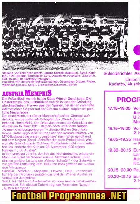 Austria Memphis v Aberdeen 1980 - FK Austria Wien