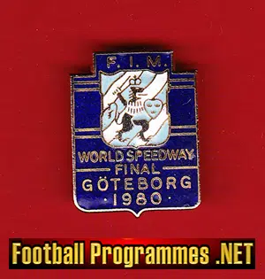 World Speedway Final Badge 1980 - Sweden