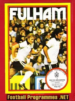 Fulham v Bolton Wanderers 1977 - Bobby Moore + George Best