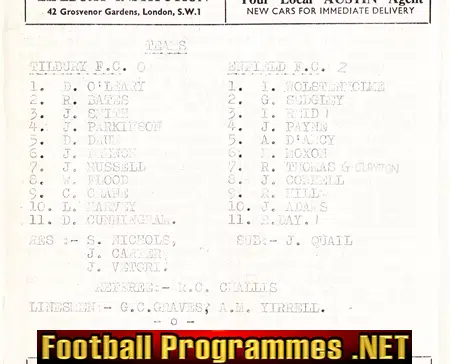 Tilbury v Enfield 1968 - FA Amateur Cup