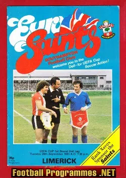 Southampton v Limerick 1981 – UEFA Cup