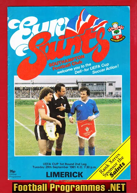 Southampton v Limerick 1981 – UEFA Cup