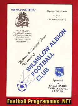 Wilmslow Albion v Stockport County 1996 Oakwood Farm Local Derby