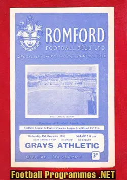 Romford v Grays Athletic 1962 - East Anglia Cup Replay