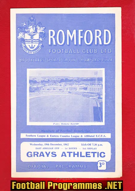 Romford v Grays Athletic 1962 - East Anglia Cup Replay