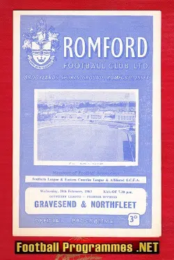 Romford v Gravesend Northfleet 1963 - Southern League