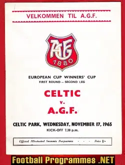 Glasgow Celtic v AGF 1965 - European Cup Winners Cup