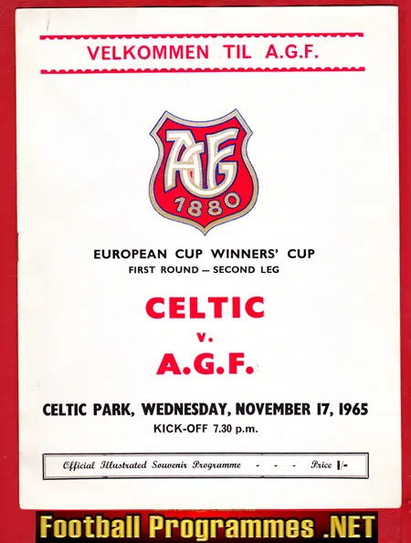 Glasgow Celtic v AGF 1965 – European Cup Winners Cup