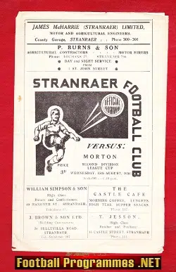 Stranraer v Morton 1956