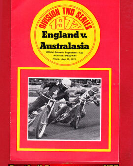 England Speedway v Australia 1972 – At Teesside