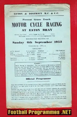 Luton Grass Track Racing at Eaton Bray 1953