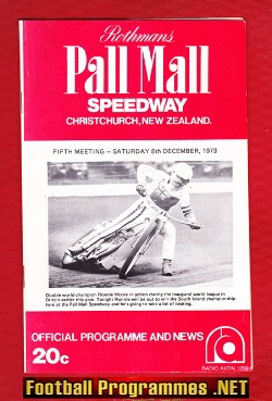 New Zealand Speedway Programme 1973 – Christchurch
