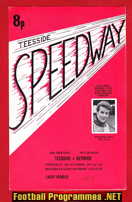Teesside Speedway v Berwick 1972