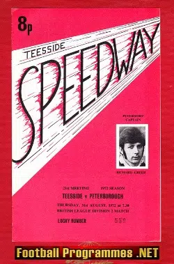 Teesside Speedway v Peterborough 1972