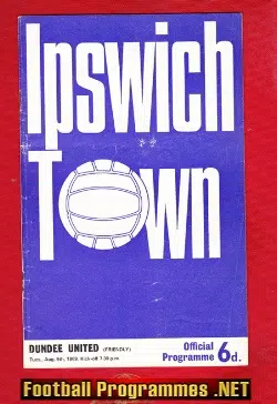 Ipswich Town v Dundee United 1969 - Friendly Match