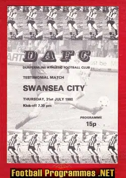 Dunfermline Athletic v Swansea City 1980 – Ian Hall Benefit