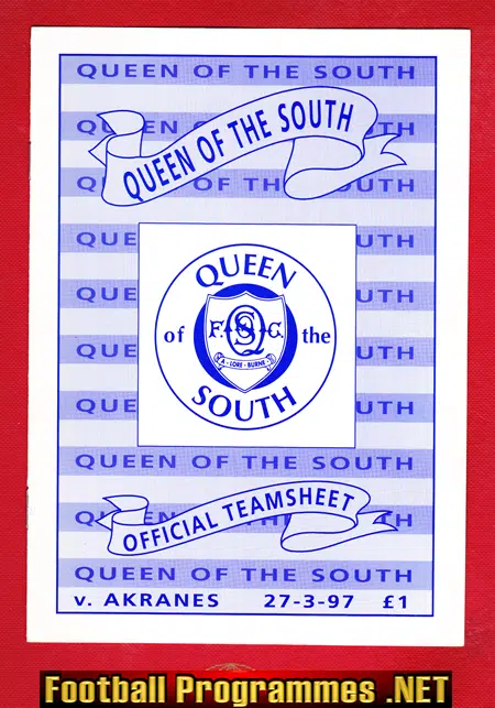 Queen Of The South v Akranes 1997 – Iceland Football Team