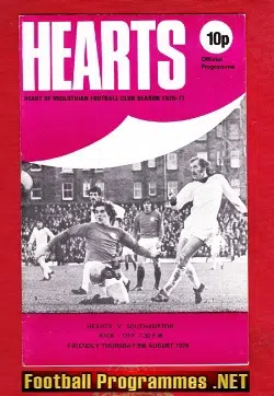 Heart Of Midlothian v Southampton 1976