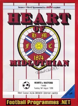 Heart Of Midlothian v Watford 1986