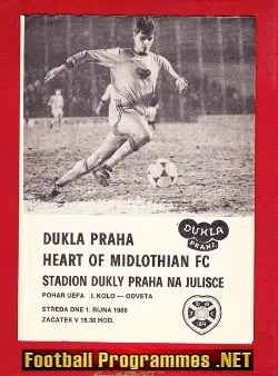 Dukla Prague v Heart Of Midlothian 1986 - Czech Football Team