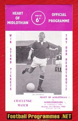 Heart Of Midlothian v Middlesbrough 1968 - Friendly Match