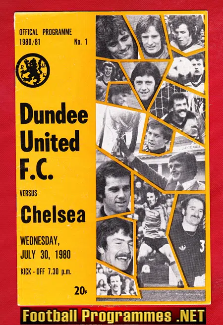 Dundee United v Chelsea 1980 - Friendly Match Scotland