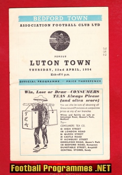 Bedford Town v Luton Town 1954
