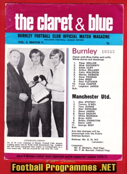 Burnley v Manchester United 1971 Signed George Best Law Stepney