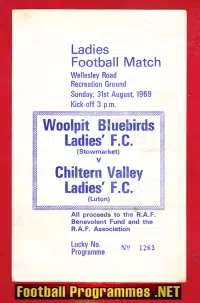 Woolpit Bluebirds Ladies v Chiltern Valley 1969 – Womens Football