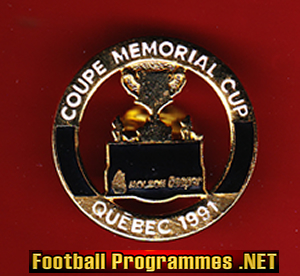 Ice Hockey Badge – Coupe Memorial Cup 1991 – Quebec Canada