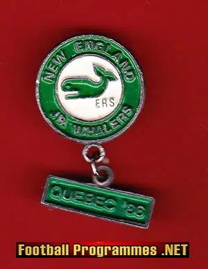 Ice Hockey Badge – New England Whalers 1986 – Quebec Canada