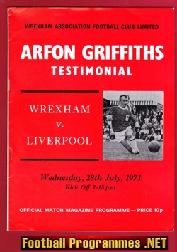 Afron Griffiths Testimonial Benefit Game Wrexham 1971